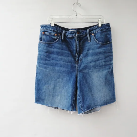 Madewell High Rise Denim Mid Length Shorts Size 33 - Picture 14 of 14
